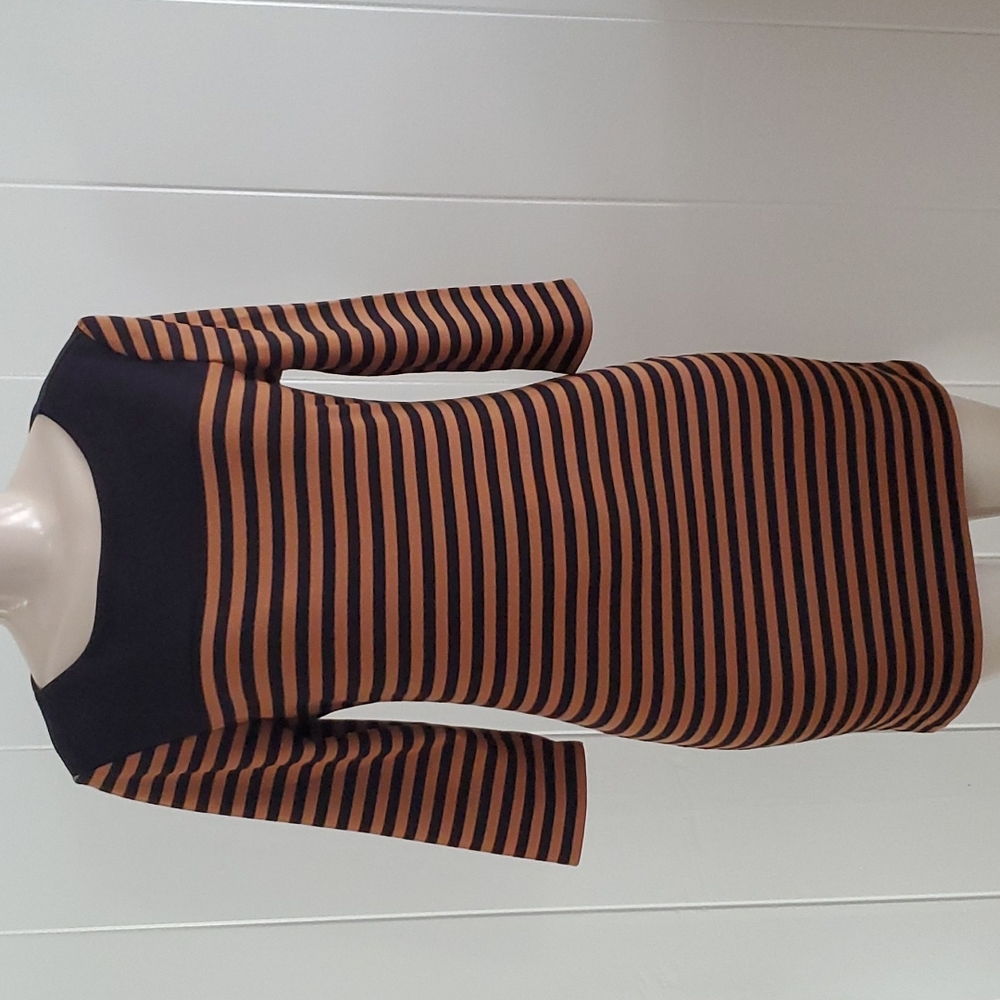 Forever21 Women's Stripe Brown Black Dress Size Large